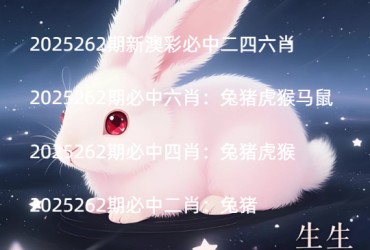 2025262期新澳彩必中二四六肖