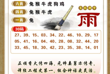 2025103期香港彩九肖30码中特
